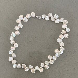 Freshwater coin Pearl Necklace 18”